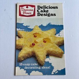 Vintage 1980 Cookbook Duncan Hines Delicious Cake Designs Paperback
